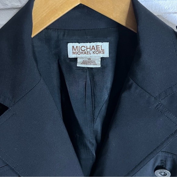 Michael Michael Kors Black Wool Blend Button Up Sports Blazer, Women’s Size 10 - Picture 3 of 9